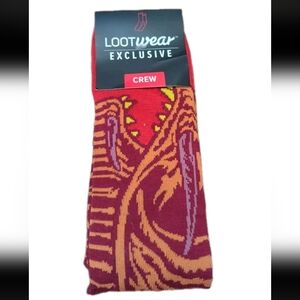 LootCrate Exclusive Tremors Graphics Crew Cut Socks Size 6-12